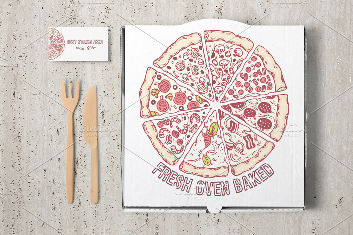 Pizza bundle, a Food Illustration by Zhemchuzhina (Photo 3 of 7)