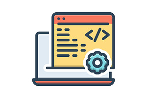 Development software color icon, a Duotone Icon by Creative priyanka
