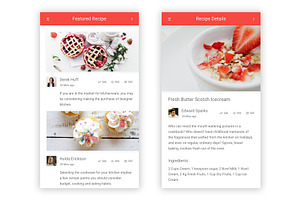 Aahar - Food & Recipe UI Kit PSD