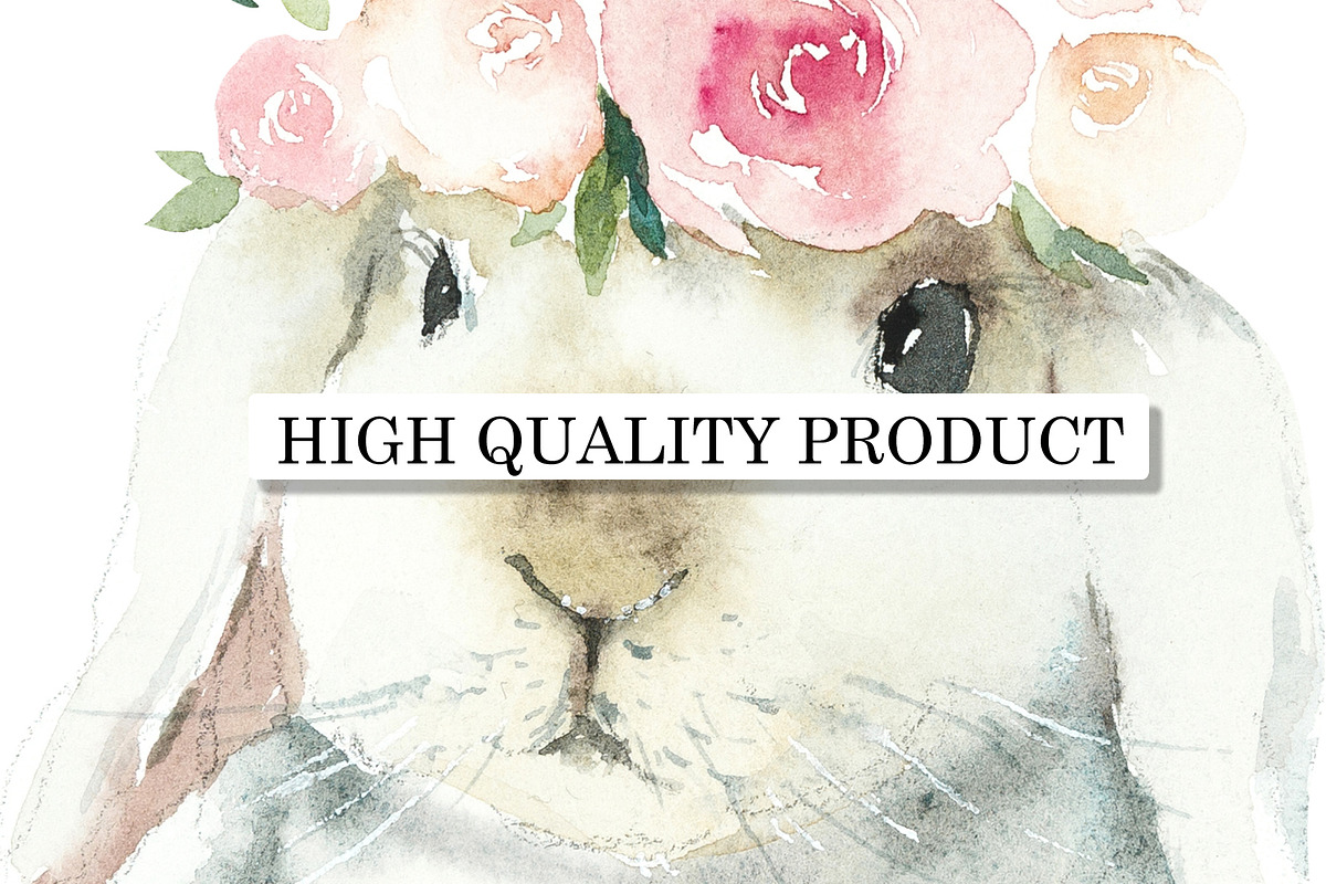 Watercolor Bunnies, an Animal Illustration by Budogoshch (Photo 4 of 4)