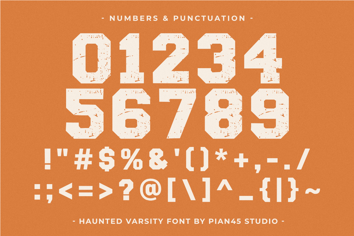 Haunted Varsity - Slab Serif Font, a Slab Serif Font by Pian45 Studio (Photo 6 of 8)