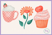 Valentine Love Digital Clip Art, an Illustration by Lavender Mint Graphics (Thumbnail 5 of 5)