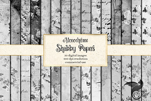 Monochrome Shabby Paper Textures