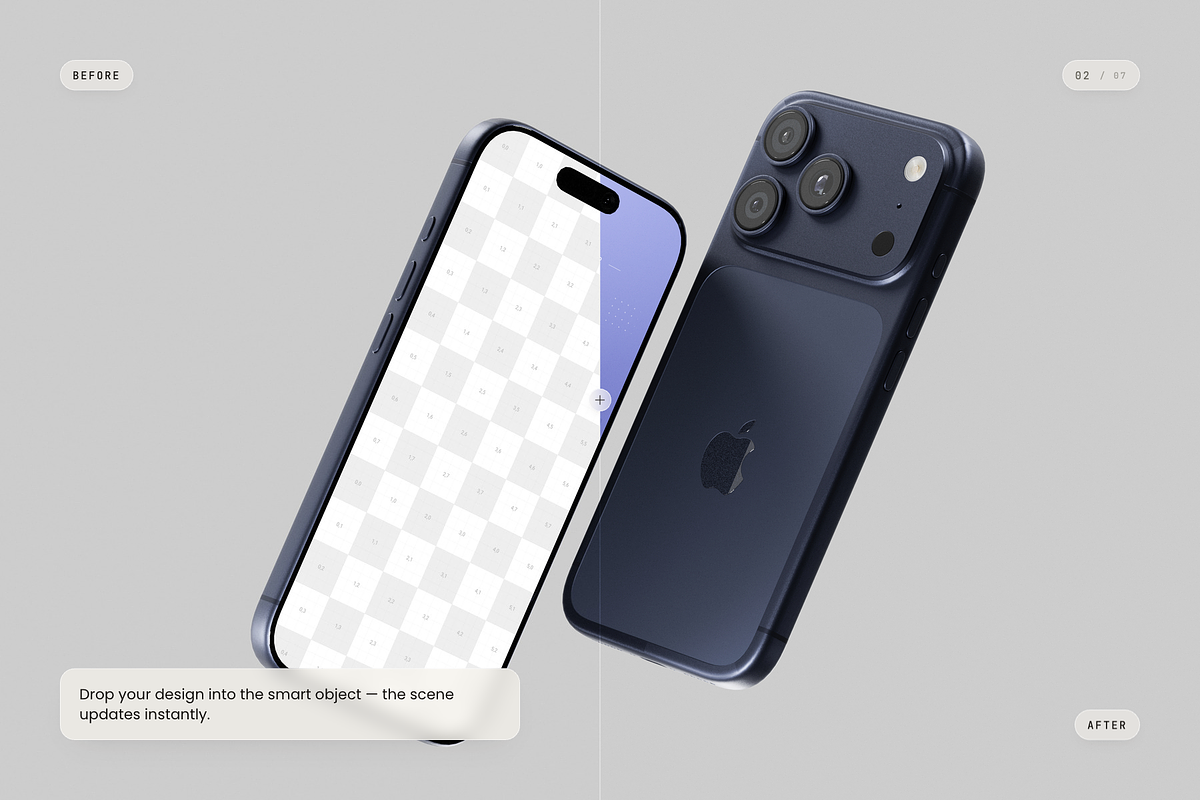 iPhone 17 Pro Mockup, an iPhone Mockup by Toasin Studio (Photo 2 of 7)