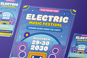 Electric Music Festival Flyer Set, a Flyer Template by Annora Studio (Thumbnail 6 of 6)