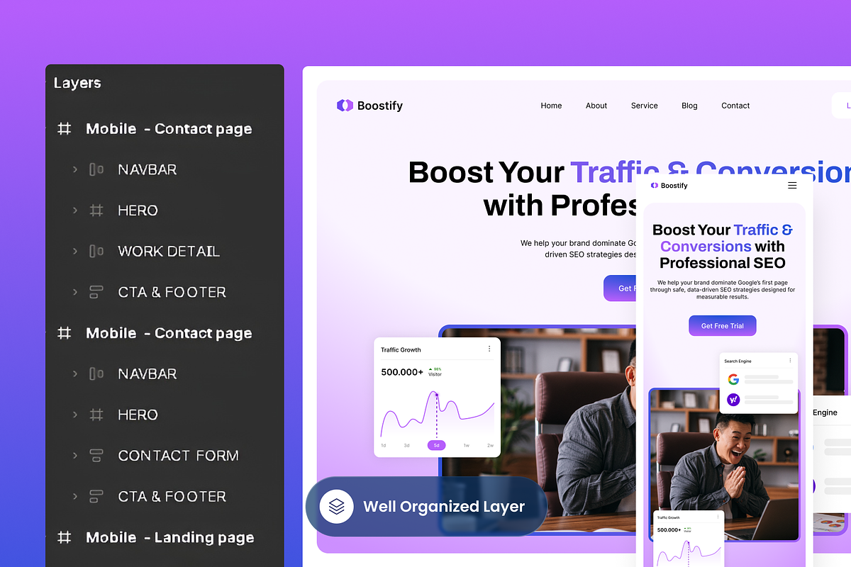 Boostify - SEO Landing Page preview 2