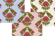 Vintage Lotus Art Nouveau Patterns, a Pattern Graphic by NayaChu (Thumbnail 2 of 9)