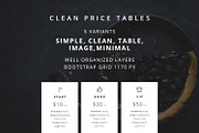 Clean Price Tables, a Templates & Theme by TarasKot (Thumbnail 1 of 6)