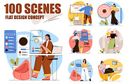 Flat Web Concept Illustrations, a Finance Illustration by alexdndz (Thumbnail 1 of 14)