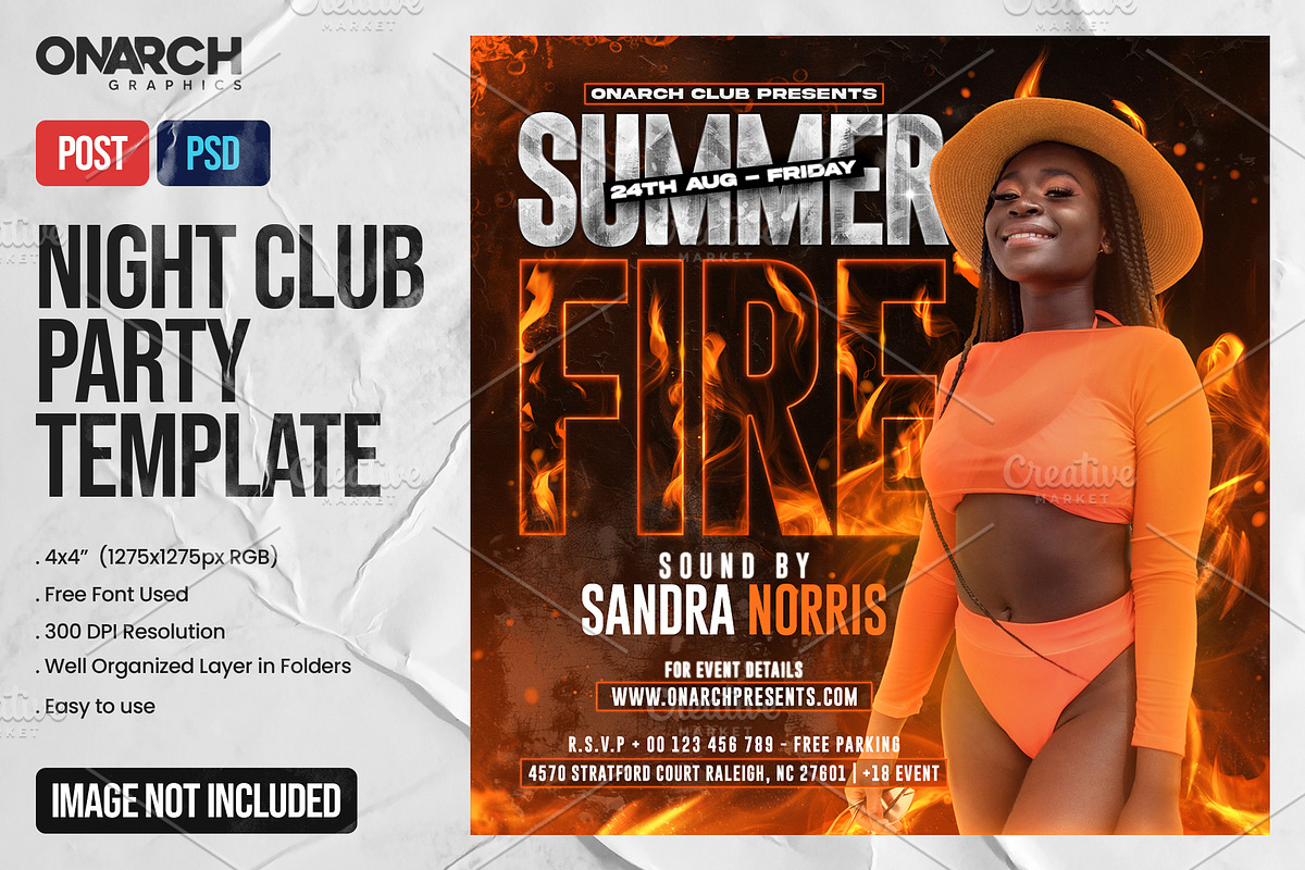Night Club Party Template, a Poster Template by OnurDemircan (Photo 3 of 3)