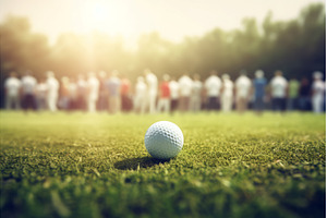 Golf ball green grass crowd, a Nature Photo by Ylivdesign
