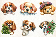 About Watercolor Peeking Dog Clipart, an Illustration by DreamCafeArt (Thumbnail 3 of 6)