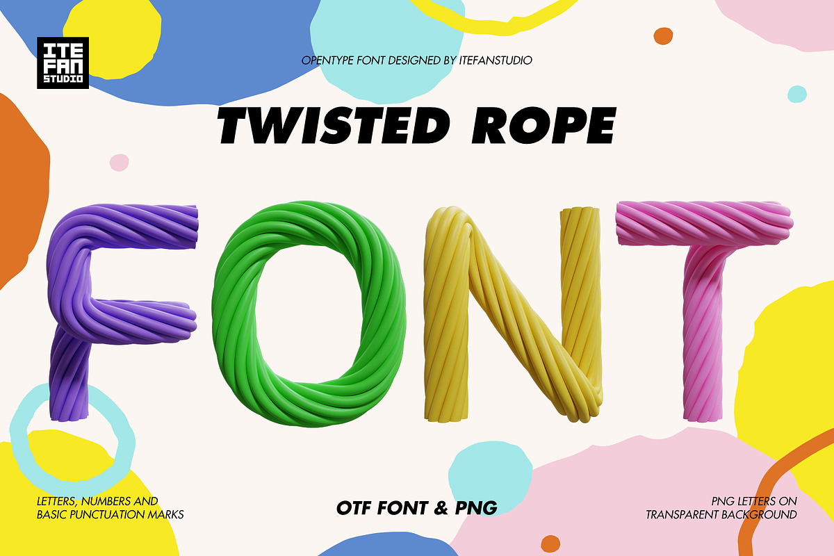 Twisted Rope Font, a Sans Serif Font by itefan Studio (Photo 1 of 5)