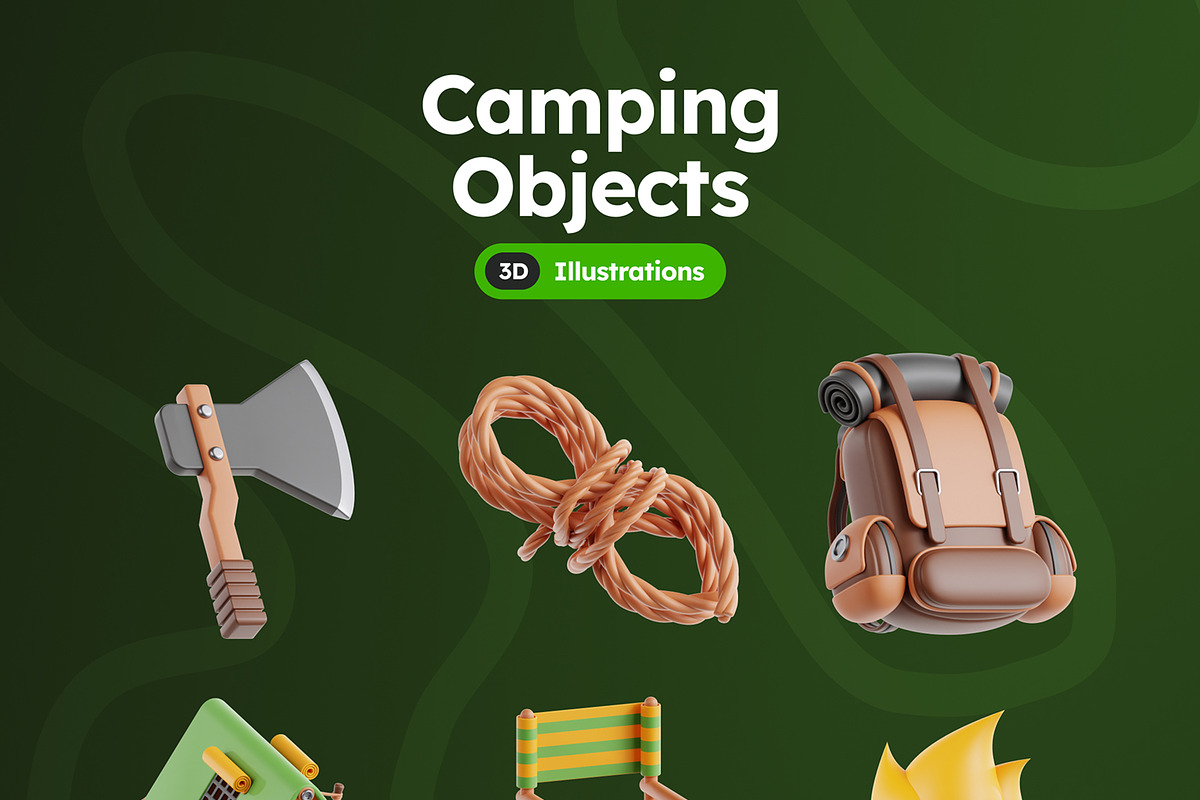 Camping 3D Icons, an Object 3D Model by Rakata Studio (Photo 7 of 7)