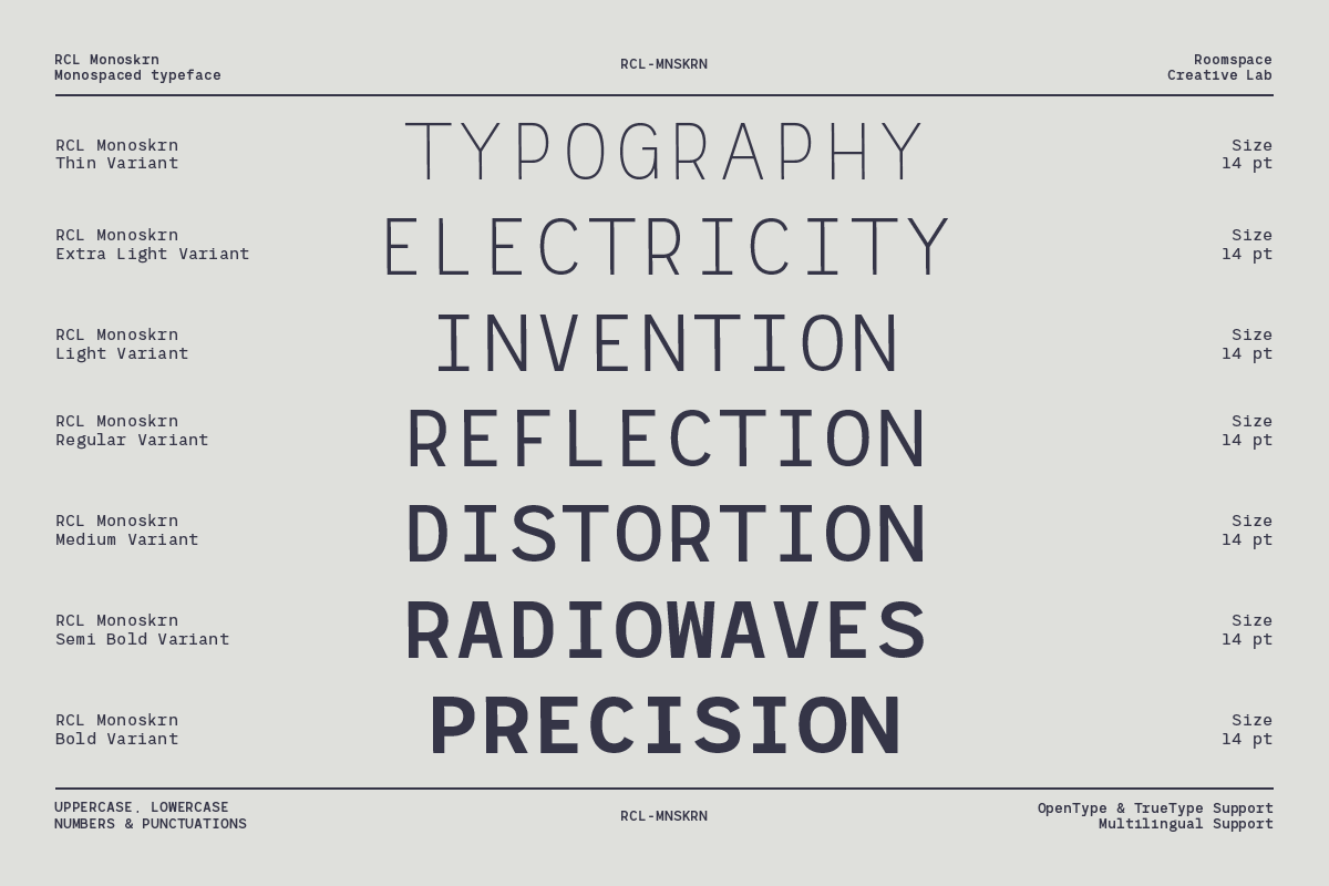 RCL Monoskrn – A Modern Monospaced, a Sans Serif Font by roomspace creative lab (Photo 12 of 15)