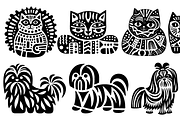 Vintage Animals and Fish Folk Art, an Illustration by devastd (Thumbnail 8 of 30)