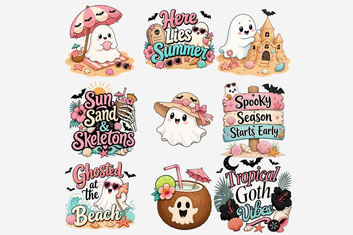 Summerween Clipart PNG Bundle, a Seasonal Illustration by Tanya Kart (Photo 7 of 13)