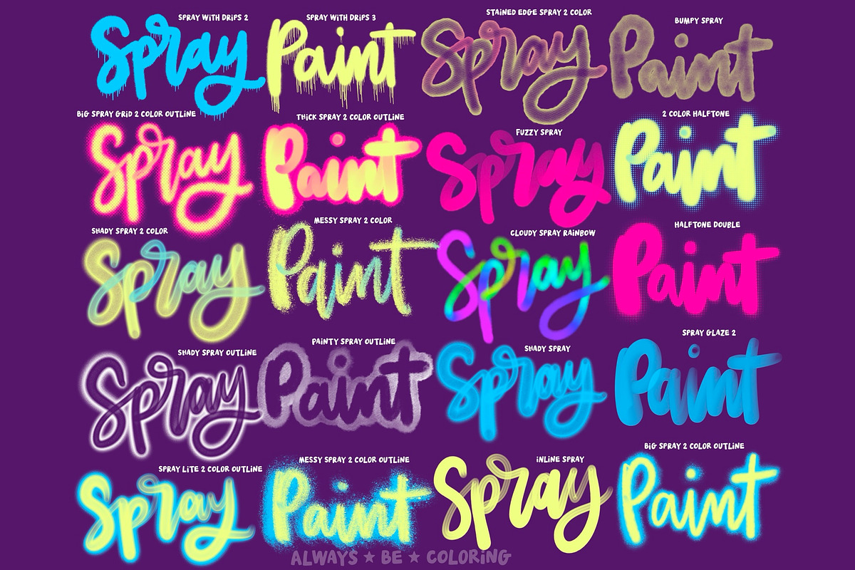 Procreate Graffiti Spray Paint Set, a Brush Add-On by AlwaysBeColoring (Photo 11 of 13)