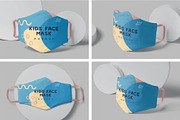 Kids Face Mask Mockups, a Mask Mockup by megostudi0 (Thumbnail 1 of 6)