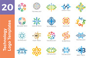 20 Logo Technology Templates Bundle, a Branding & Logo Template by Friendesigns (Thumbnail 1 of 21)