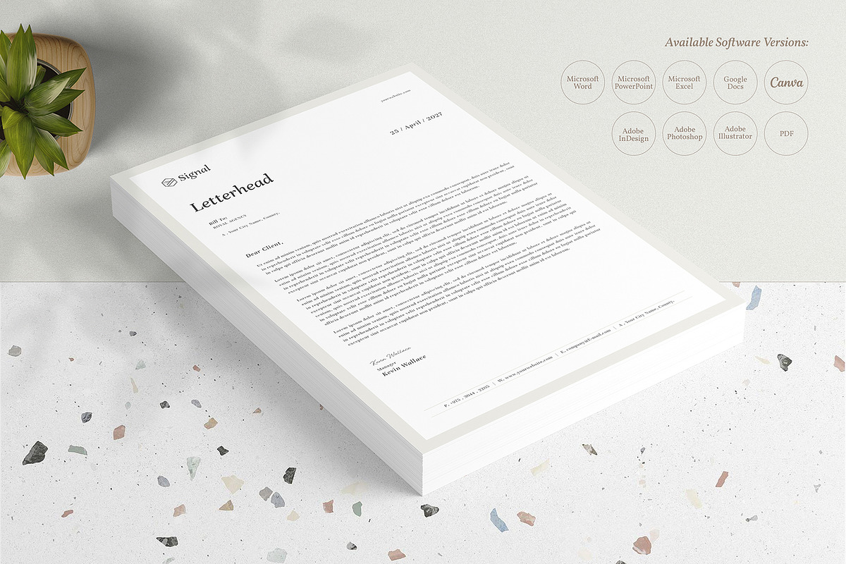 Invoice | Estimate | Letterhead, a Stationery Template by Designsoul14 (Photo 9 of 11)