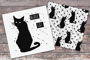 Black Cats Illustrations + patterns, an Illustration by Julia Bilenko (Thumbnail 1 of 2)