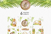 Camping watercolor clip art, a Sport Illustration by katmonne (Thumbnail 6 of 9)