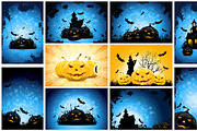 Halloween Backgrounds Set, a Seasonal Illustration by PictureInStock (Thumbnail 2 of 3)