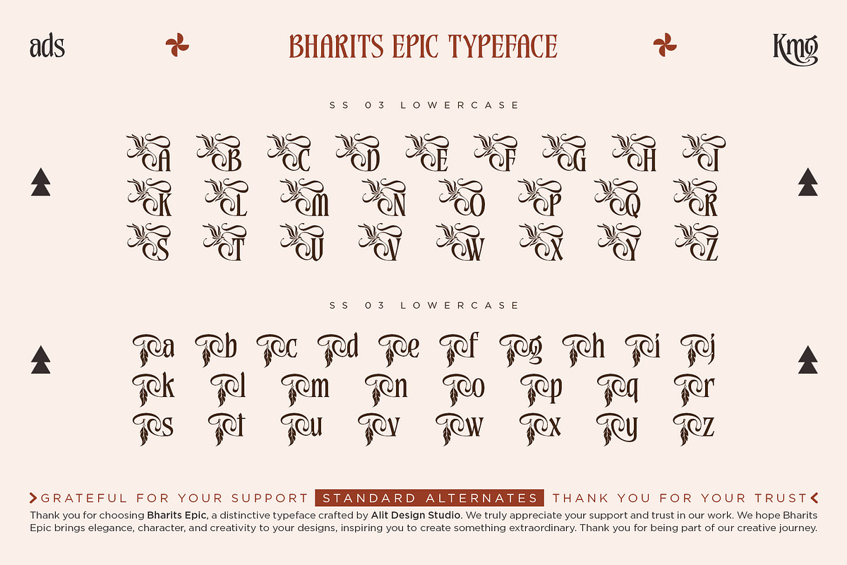 Bharits Epic Typeface, a Serif Font by alit design (Photo 11 of 20)