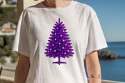 Watercolor Purple Christmas Tree  Cl, an Illustration by SVGArt (Thumbnail 7 of 8)