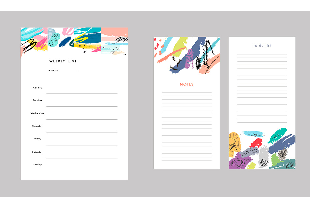 Weekly Planners. EPS & JPEG, a Stationery Template by Lera Efremova (Photo 9 of 10)