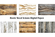 Rustic Wood Textures Digital Paper, a Texture Graphic by VetalStock (Thumbnail 1 of 12)