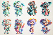 Quirky Summer Grandma Clipart Bundle, an Illustration by RobertsArt (Thumbnail 2 of 5)