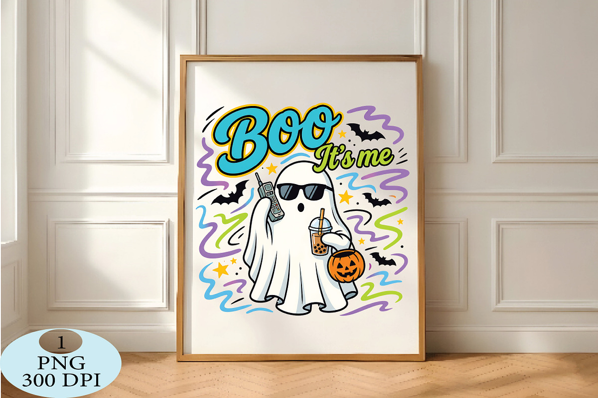 Cute Halloween Coffee Ghost Boo PNG, a Seasonal Illustration by Daily.Designs (Photo 5 of 5)