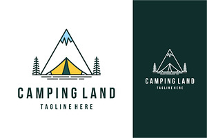 Forest Mountain camping logo, a Branding & Logo Template by jundio studio