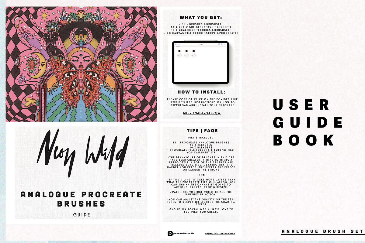 Analogue Retro Brushes for Procreate, a Brush Add-On by Neon Wild (Photo 11 of 11)