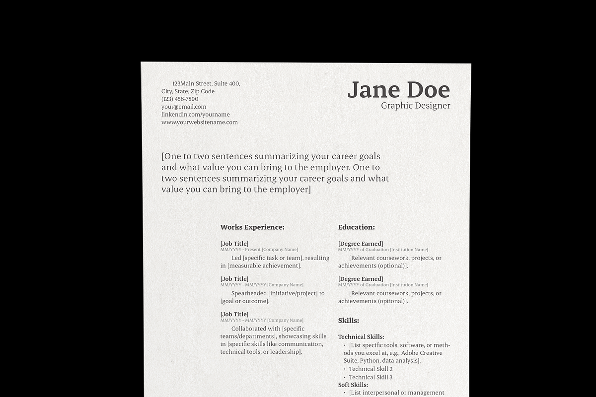 Resume & Cover Letter Template_02, a Resume Template by Akreatipe (Photo 3 of 4)