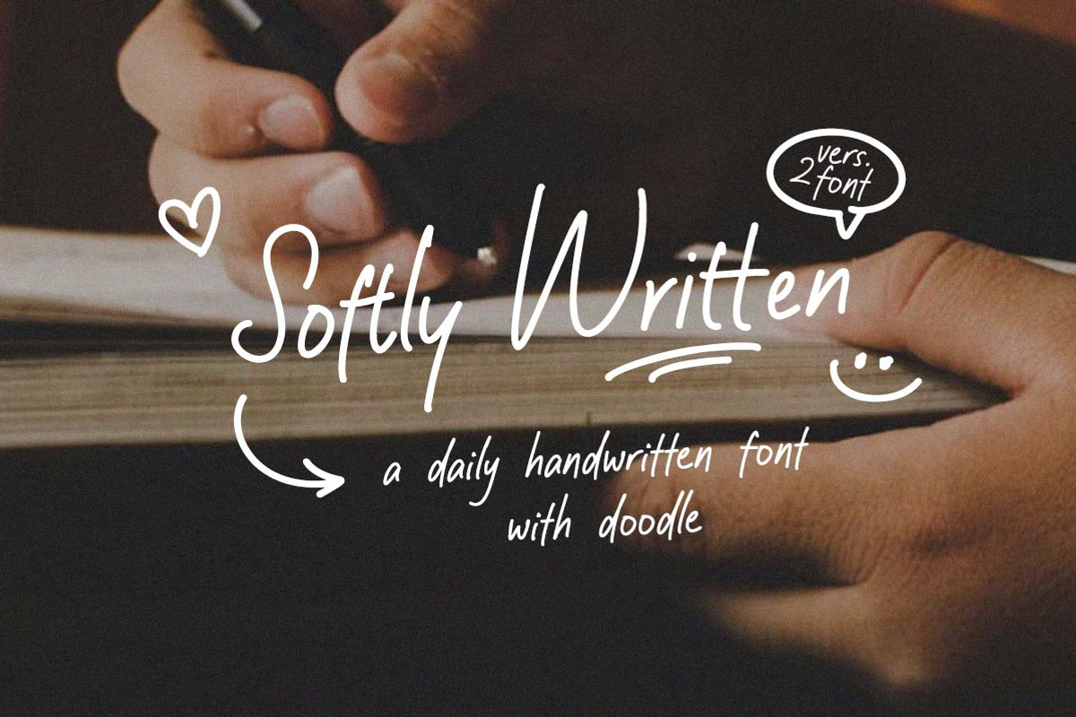 Softly Written Cozy Handwriting, a Handwritten Font by Littlehand (Photo 1 of 12)
