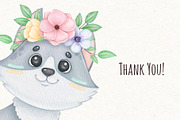 Watercolor Boho Animals Clipart, an Animal Illustration by ekossa_art (Thumbnail 9 of 9)