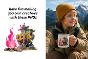 Camping Animals Clipart Bundle 27PNG, an Animal Illustration by InkyQueenArt (Thumbnail 4 of 8)