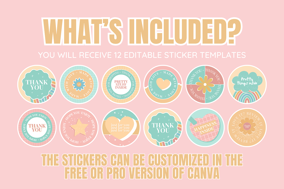 Packaging Stickers - Bundle of 12, a Stationery Template by SunshineStudioBoutique (Photo 2 of 10)