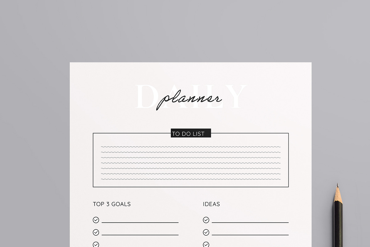 Daily and Weekly Planner Layout, a Stationery Template by MightyDesign (Photo 2 of 8)
