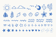 Beach Doodles Illustration Bundle, a Seasonal Illustration by Hillustrations (Thumbnail 3 of 3)