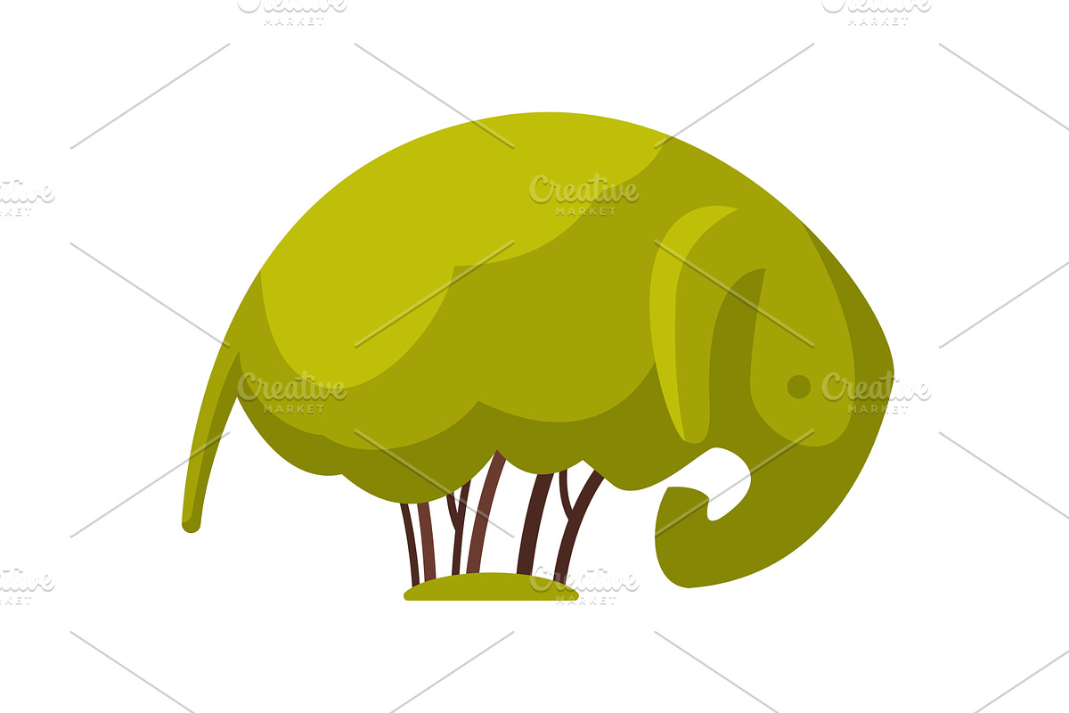 Topiary Bush in the Shape of, an Object Illustration by TopVectors
