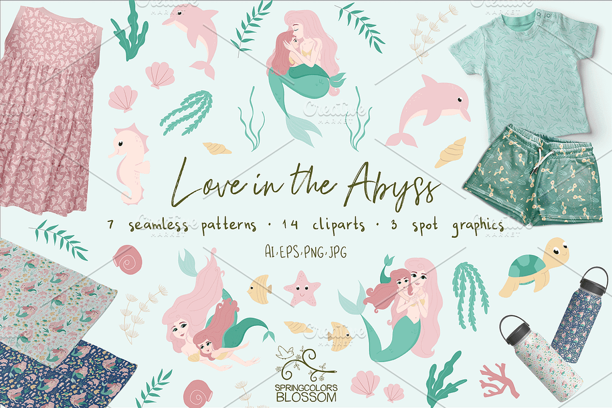 Love in the Abyss, a Pattern Graphic by Springcolors Blossom (Photo 1 of 3)