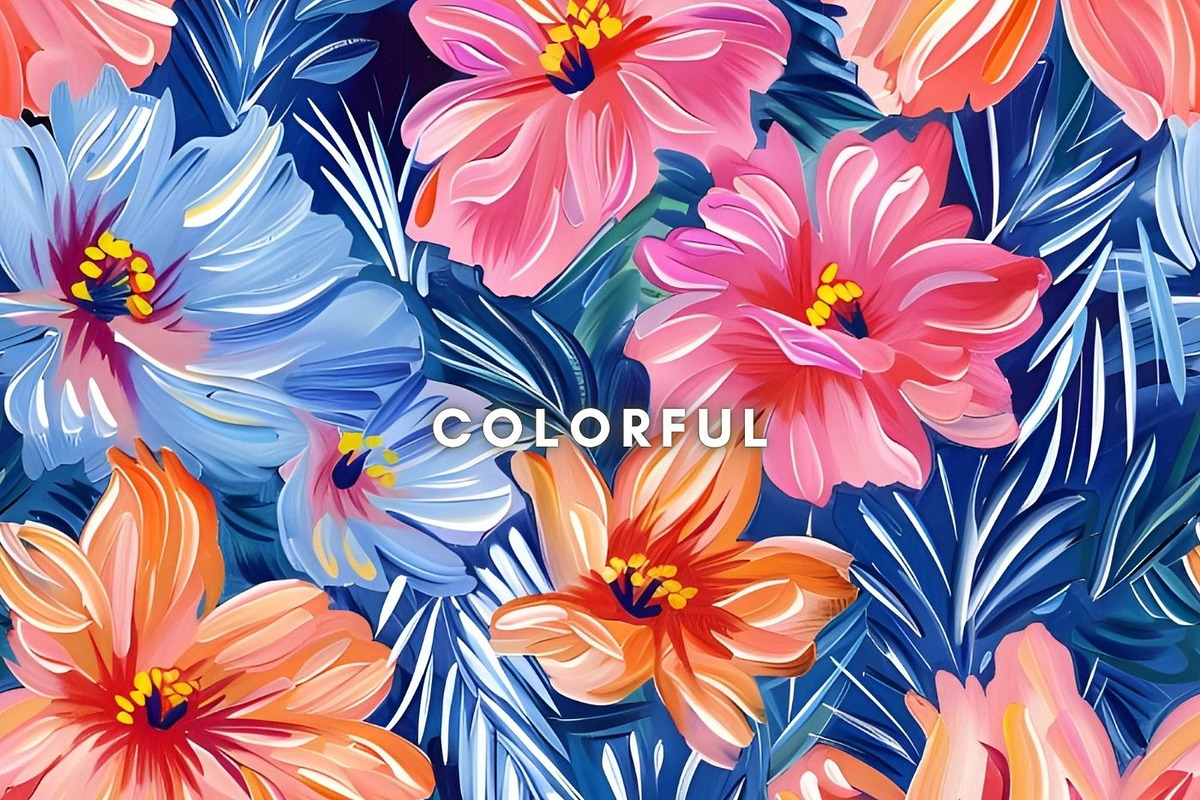 SUMMER FLOWERS SEAMLESS PATTERN, a Pattern Graphic by UniqueMe (Photo 5 of 11)