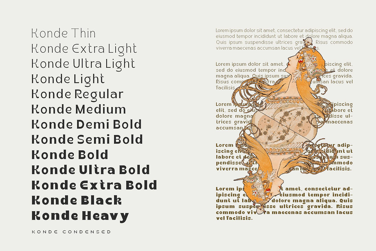 Konde Typeface, a Sans Serif Font by alit design (Photo 17 of 22)