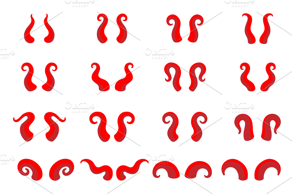Fantasy horns collection. Vector, an Illustration by GraphiShop