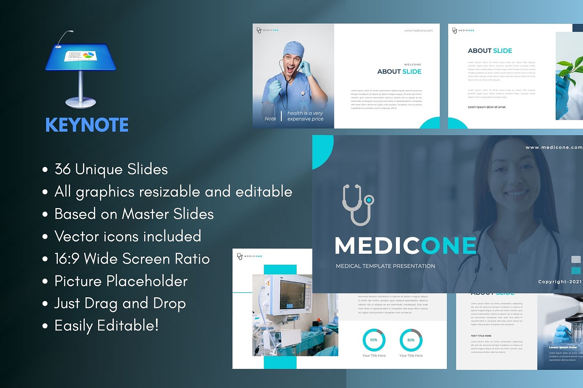 MEDICONE Medical Keynote Template, a Presentation Template by Rizki Herdian (Photo 1 of 6)
