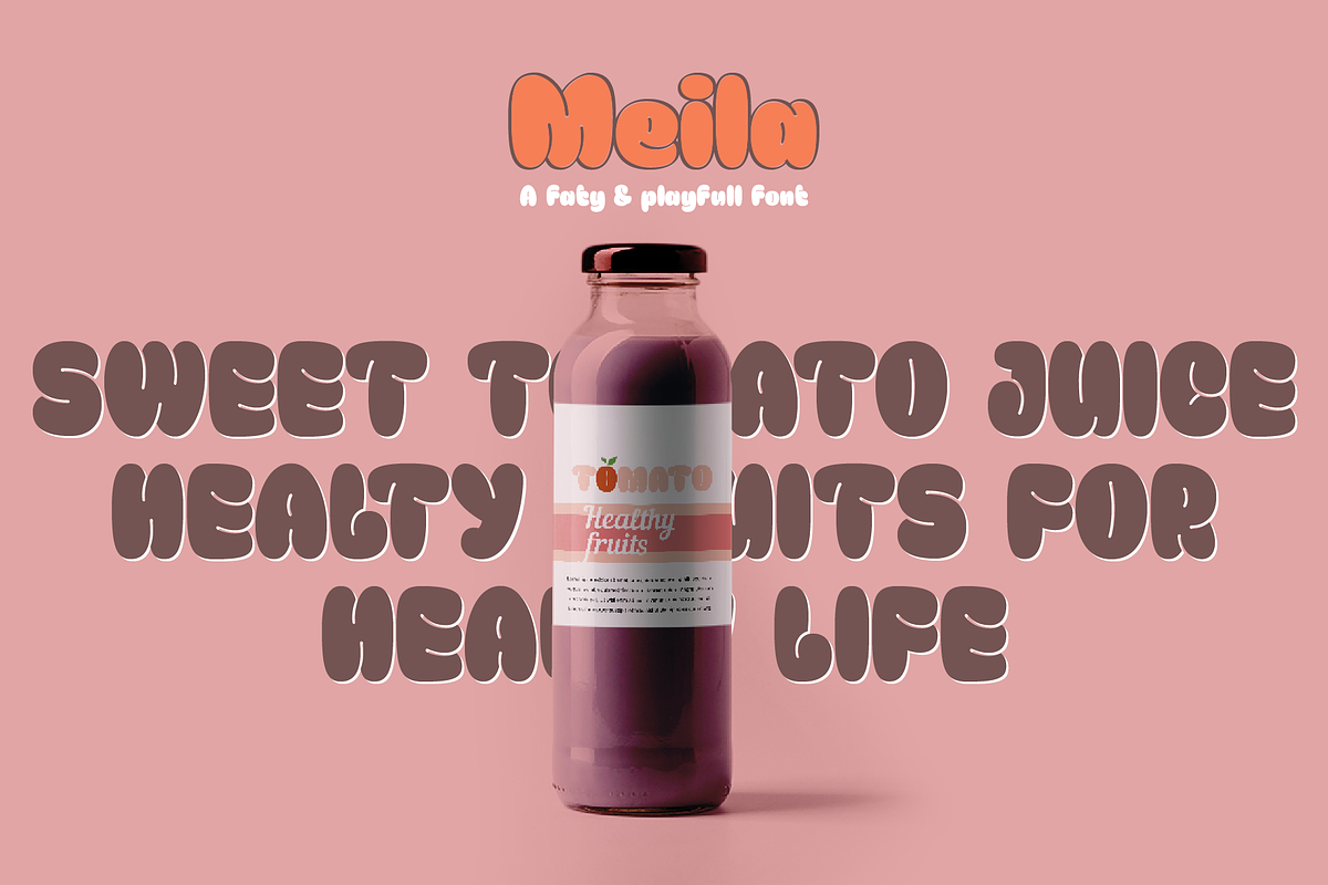 Meila Solid - Cute & Cheerful Font, a Sans Serif Font by Namela Studio (Photo 6 of 7)